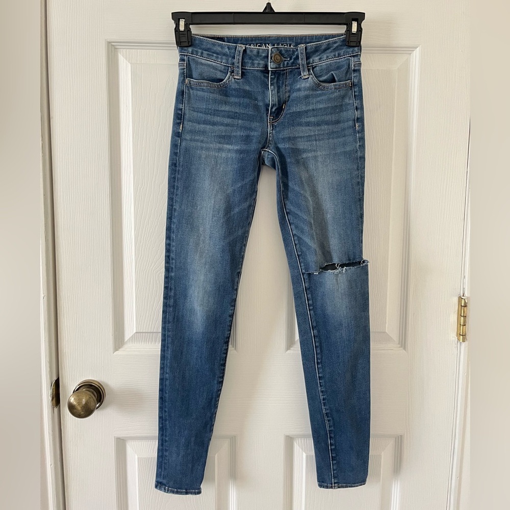 American Eagle Outfitters Women's Blue Skinny Jeans